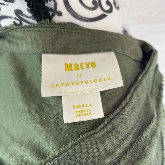 Anthropologie Maeve Audre Long Sleeve Faux Wrap Top - Picture 10 of 11